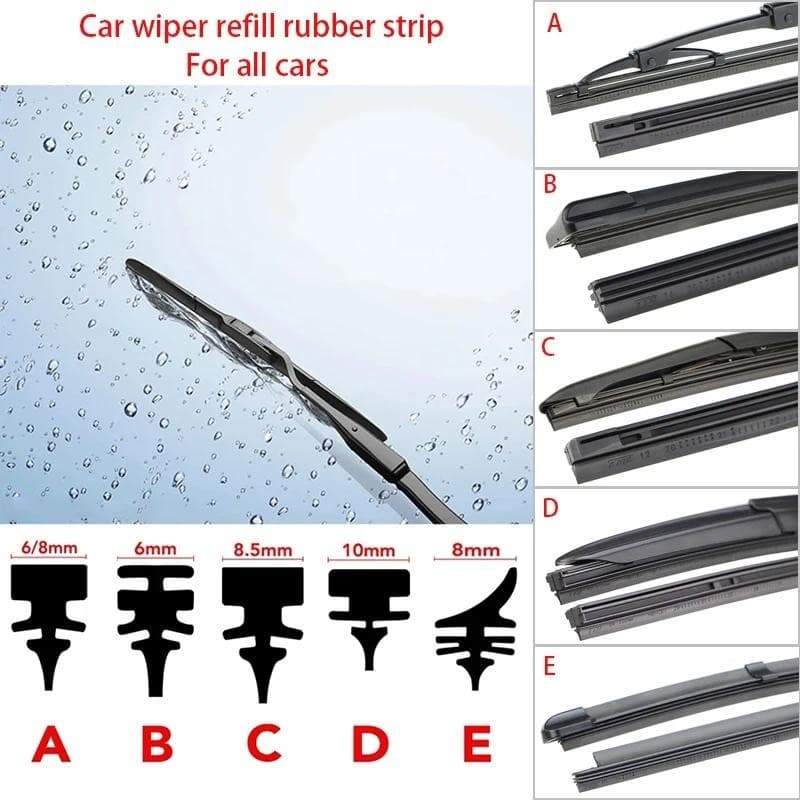 1x Tira De Inserção De Borracha Do Limpador De Carro Para Recarga De Limpadores Honda Civic Fit Accord Jazz (Selecione D