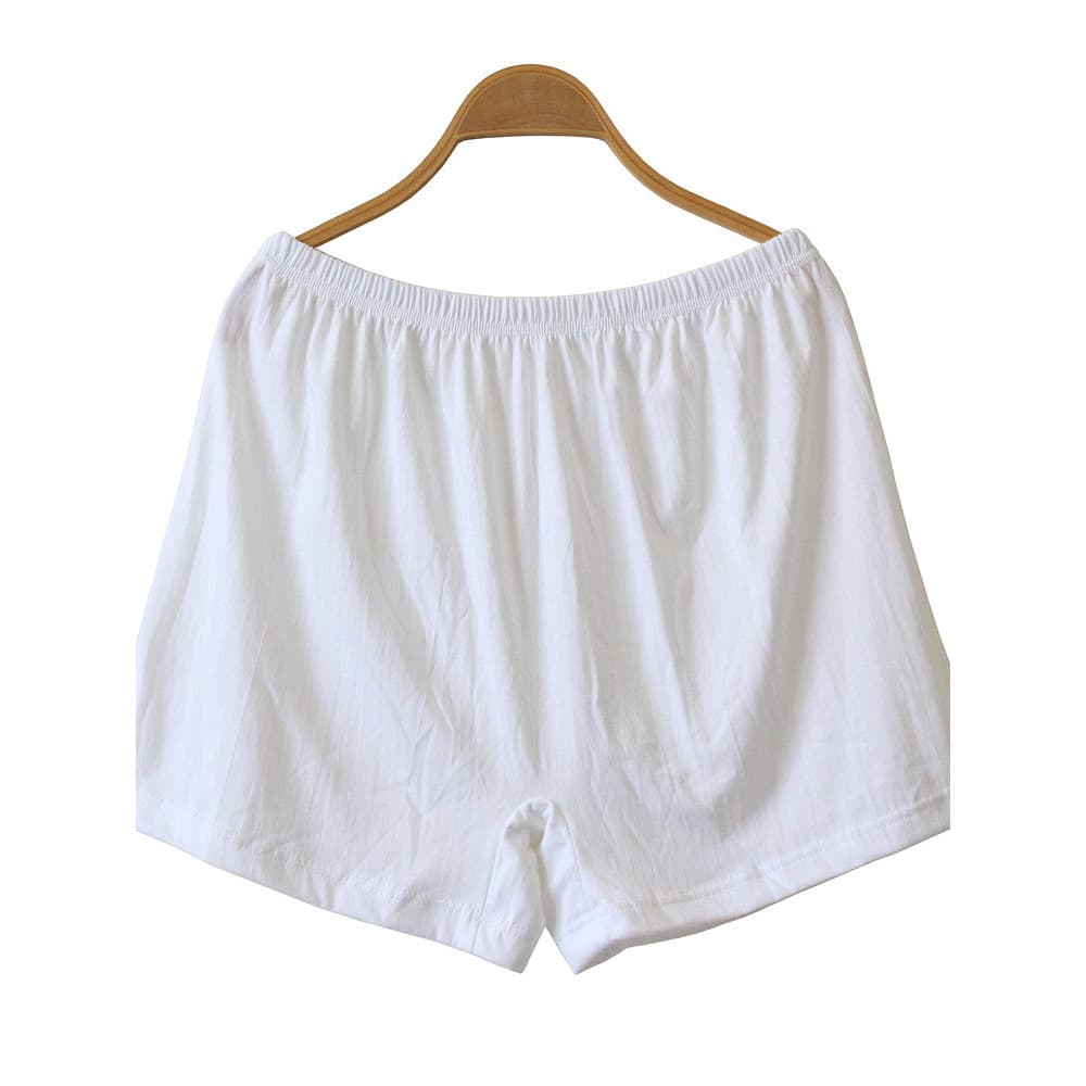 Cuecas boxer femininas de algodão puro, cuecas boxer masculinas, mãe e pai, cintura alta, soltas, brancas, unissex, bran