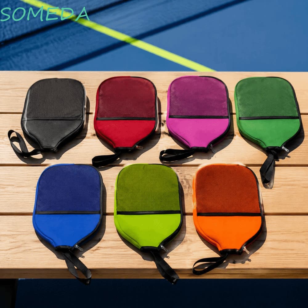 Estojo Para Remo De Pickleball SOMEDA , Bolsa Com Zíper , Design À Prova D'água , Capa Raquete , Bolso De Malha