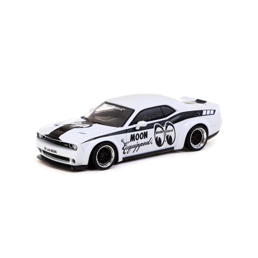Tarmac Works 1:64 LBWK LB-Dodge Challenger SRT Hellcat MOON com Olhos de Lua Edição Especial, exclusivo para Los Angeles