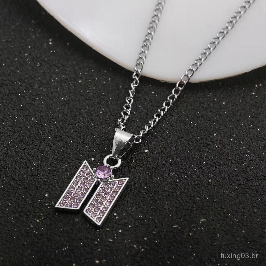 Colar Gargantilha BTS Arirang Logo Vermelho | Semijoia Fanmade ARMY kpop | Banho Ouro 18k e Prata 925