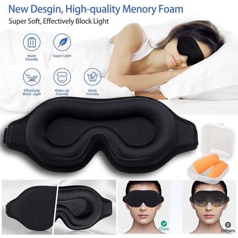 Copo Com Contorno 3D Para Máscara De Dormir | Venda De Capa De Olho Respirável Macia Bloqueio De Luz Yoga Trave