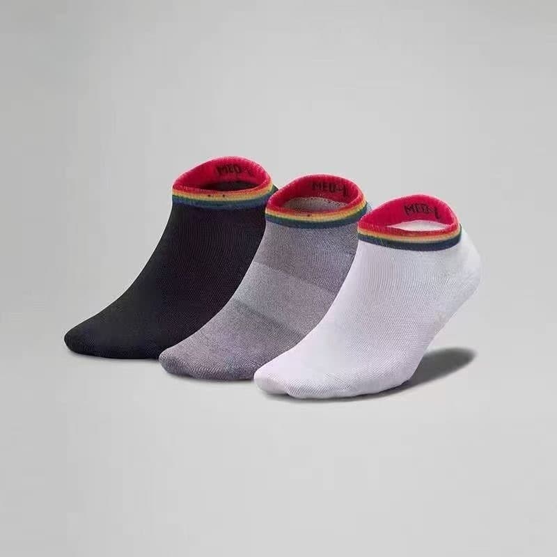Meias masculinas meias curtas absorventes de suor respirável tubo curto cor-bloqueio meias de algodão primavera verão es