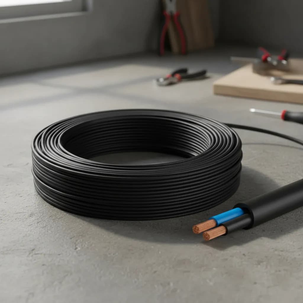 Rolo de Cabo Blindado ultra Forte Pp 2x1,5mm Rolo Fio Pp 1,5mm Para Extensão 100 Metros com 18 Filamento