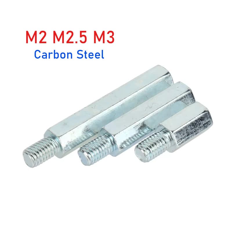 M2 M2.5 M3 Azul Zincado Aço Carbono Motherborad Impasse Masculino Feminino Hex Rack Stud Espaçadores Parafuso