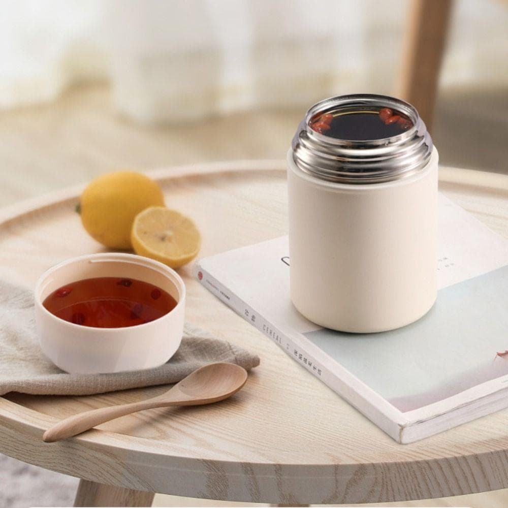 Frasco Térmico Para Alimentos , Copo De Sopa Térmica Portátil De 500ml , Lancheira Camada Dupla De Aço Inoxidável Caminh