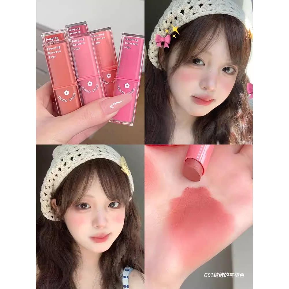Look Tender parece depende de você! Leite de pêssego Damasco gogotales gogotales Sólido Lip Mud Stick Matte Matte Batom