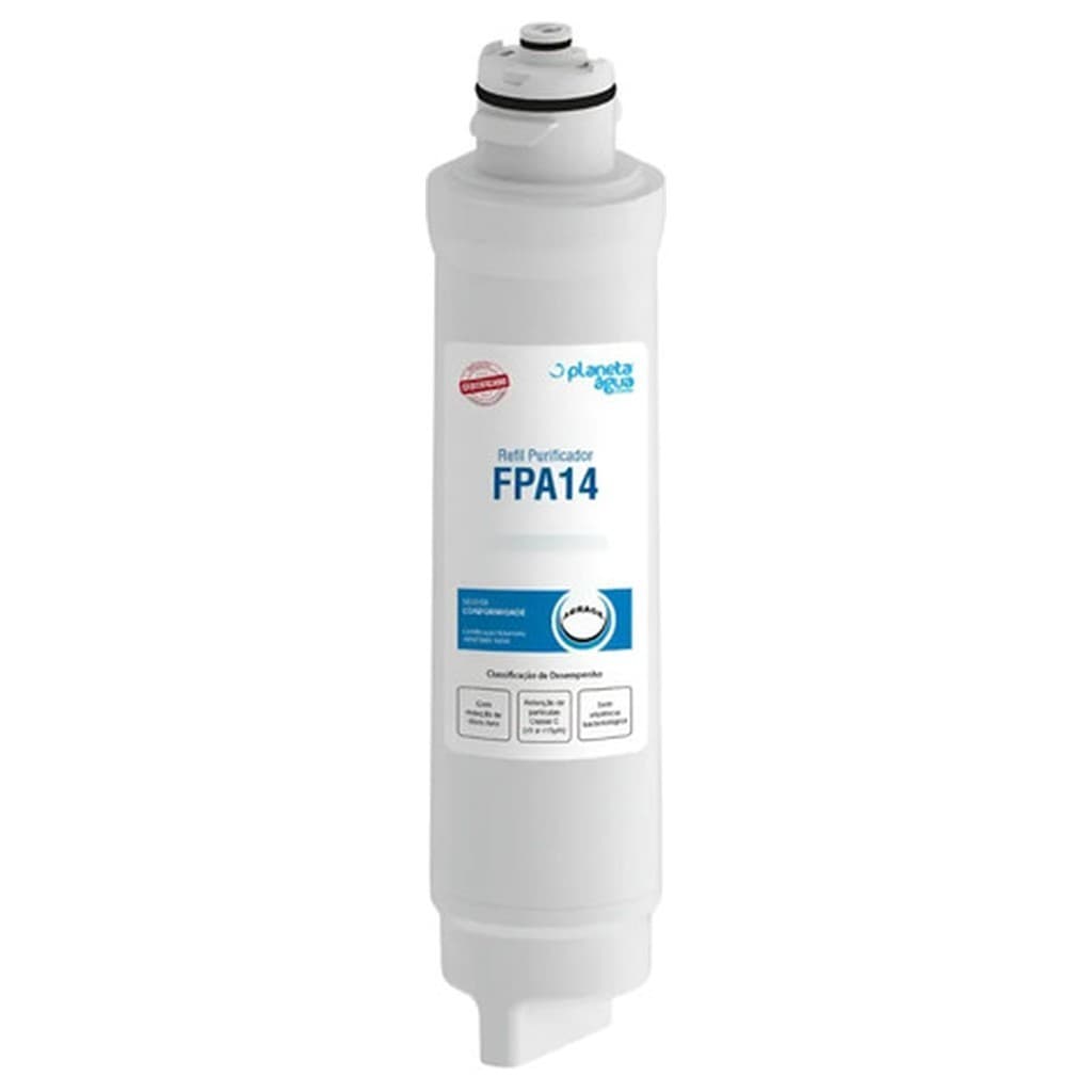 Refil Filtro Água Planeta Água FPA14 1162A Compatível Purificador Electrolux PE11X PE12A PE12B PE12G PE12V PA21G PA26G