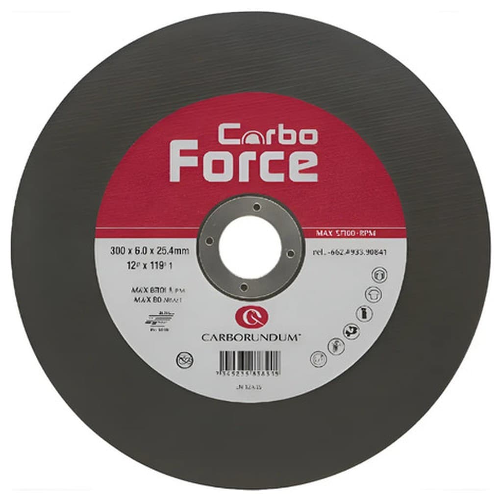 Disco Corte 10 1/8 2 Telas Carborundum Ferro Metal Reforçado Esmerilhadeira Serra Elétrica Abrasivo Profissional