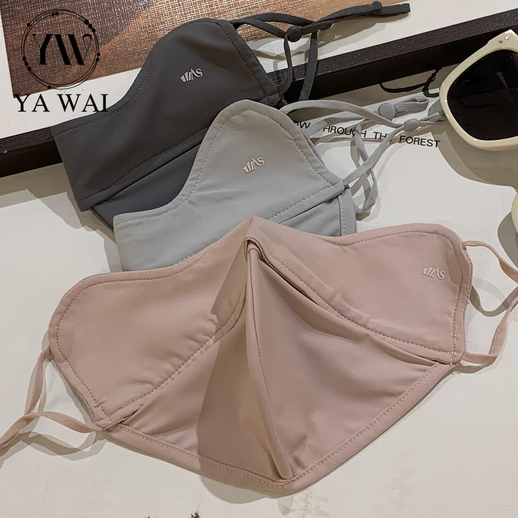 Máscara de seda gelo feminina verão estilo fino tridimensional Anti-UV proteção para os olhos máscara protetor solar de