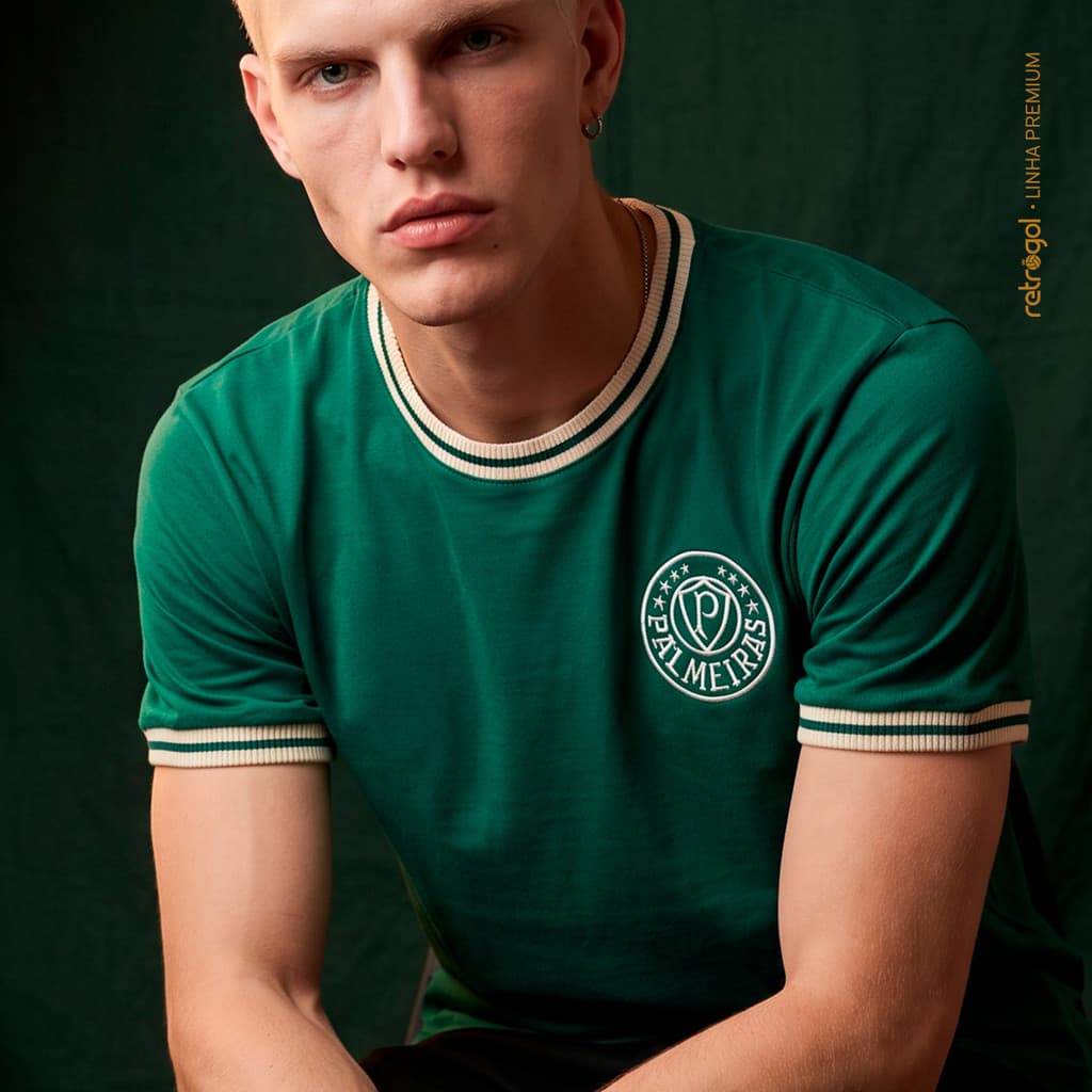 Camisa Palmeiras Paulista 1976 Edição 50 Anos Verde Masculina - Linha Premium