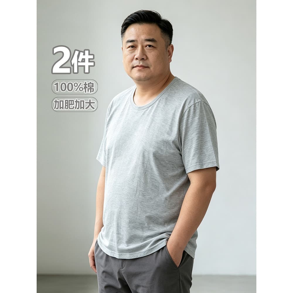 Plus size plus size camiseta de manga curta de meia-idade idosos puro algodão meia manga colete puro algodão camiseta Ex