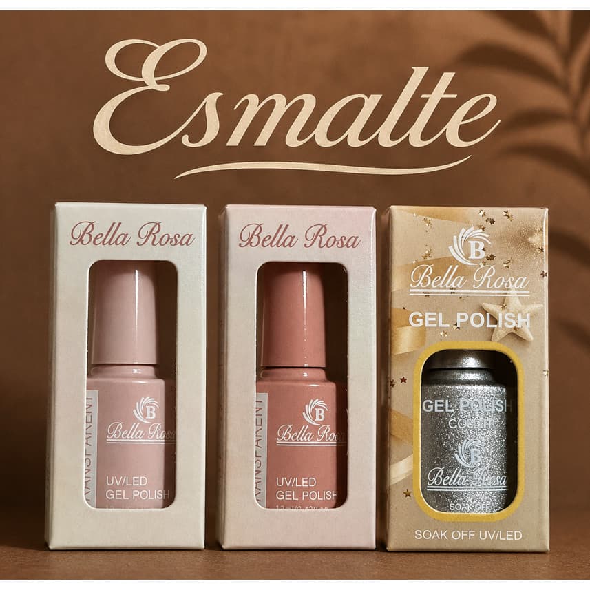 Esmalte em Gel Renda e Fundo Realista Bella Rosa 12ml Manicure Led Uv Pedicu Alta Durabilidade Nail Designer