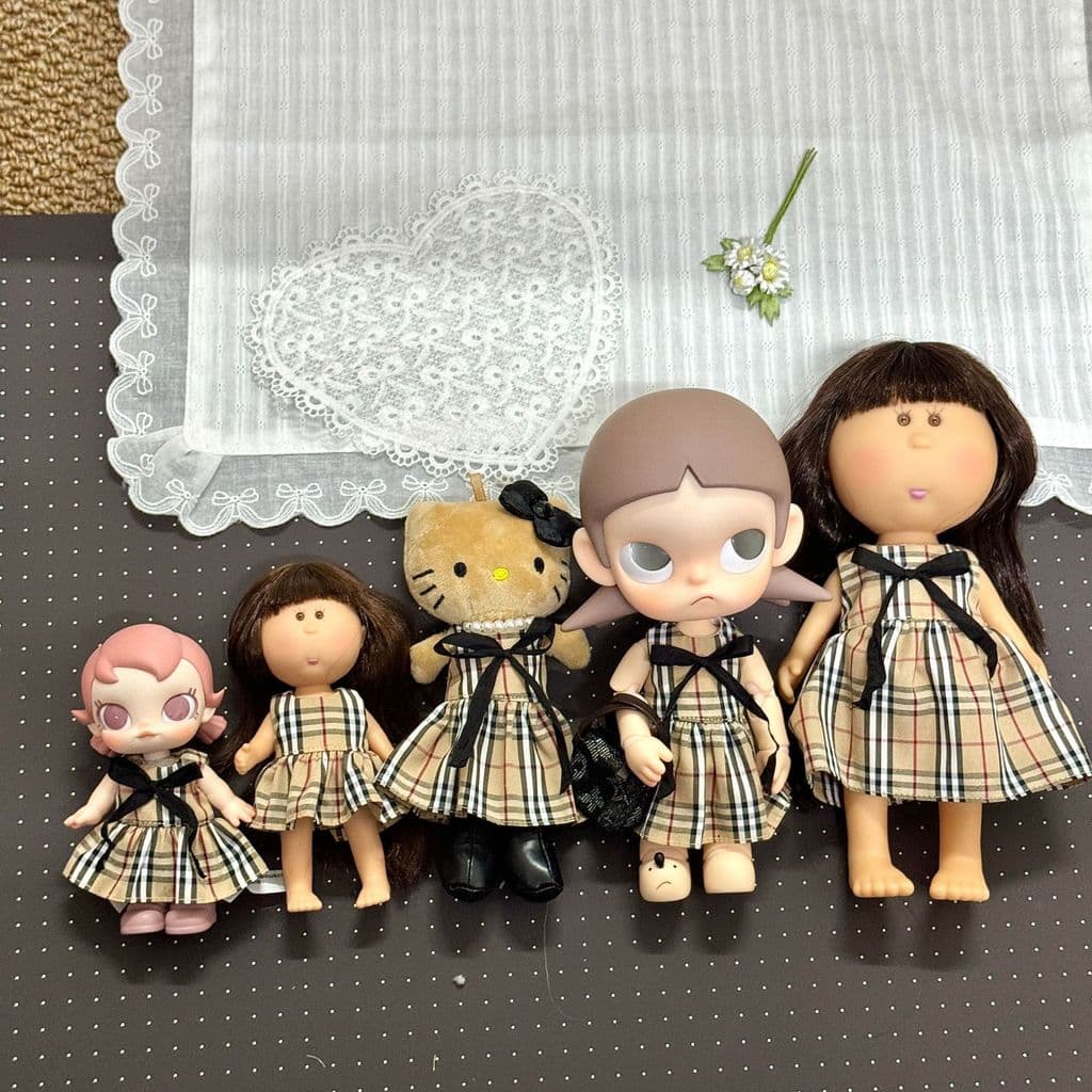 Vestido Colete Xadrez Zsiga , Boneca Yuy De Batata , Roupa De KT De Perna Longa