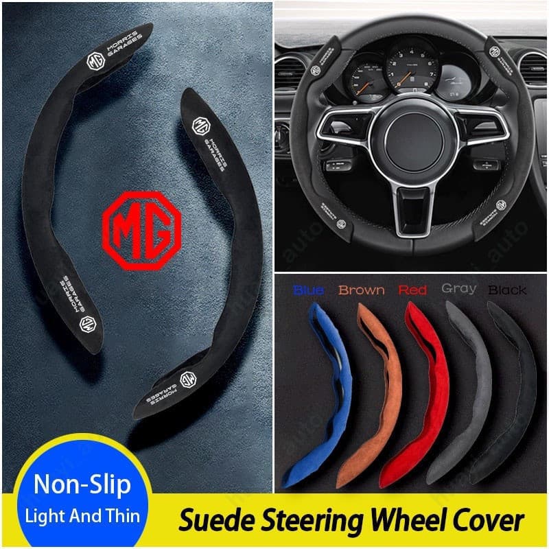 [Oferta por Tempo Limitado] Capa de Volante em Camurça de Alta Qualidade MG, Acessórios de Decoração para Carros para To