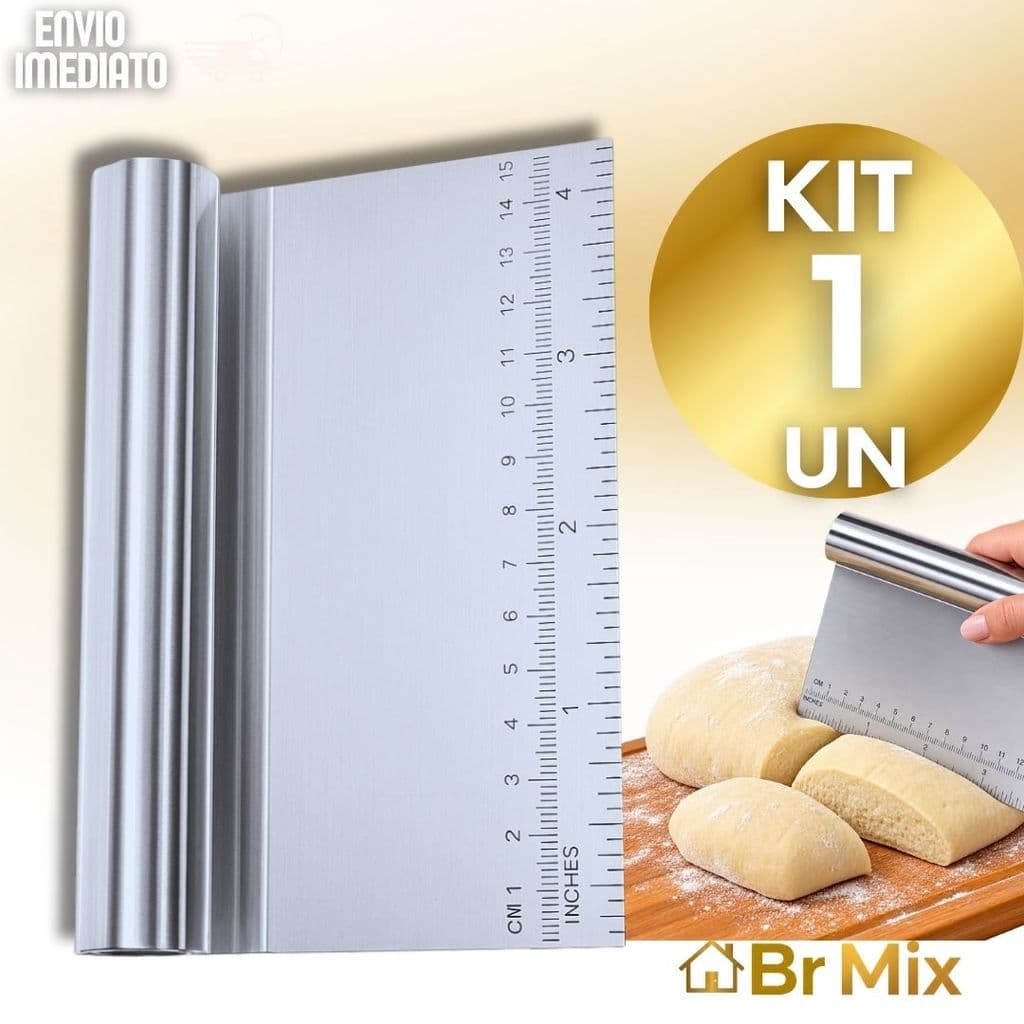 Espátula Tubular Massas Bolos Multiuso Sobremesas Doces Inox Cabo Tubular 15cm Utilidades