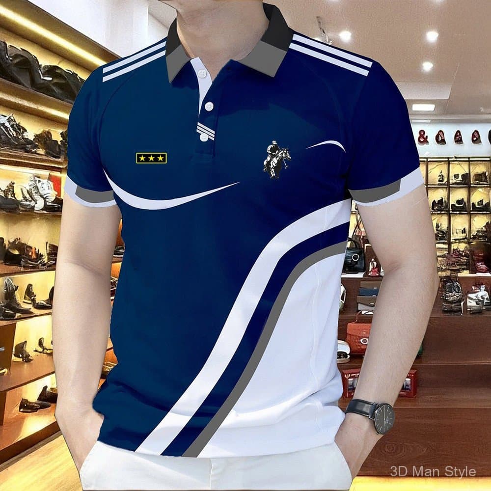 Camisa Polo Masculina Jovem e Elegante 2026 para Escritório, Camisas Formais Casuais para Negócios, Camisa de Golfe Diár