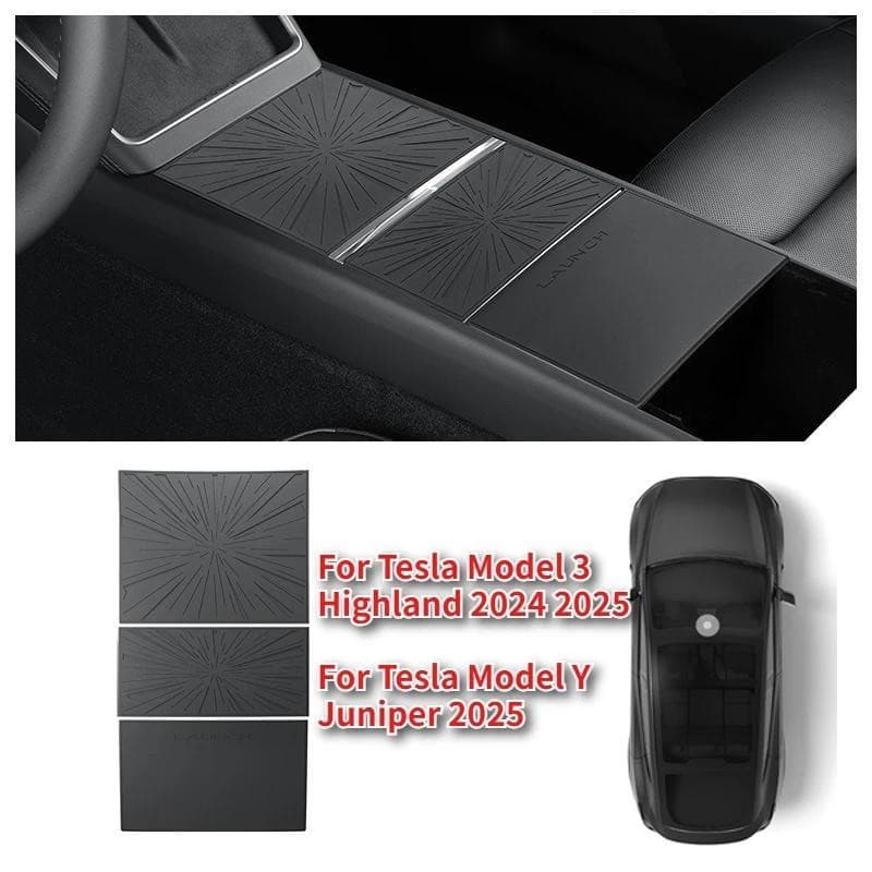 Para Tesla Modelo Y Juniper 2025 Painel De Controle Central Tapete Protetor De Silicone Almofada Antiderrapante Acessóri