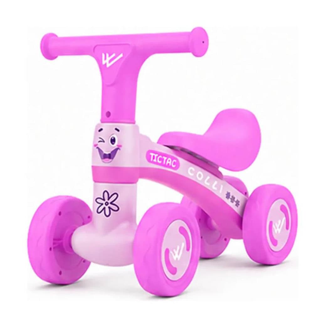 QUADRICICLO BICICLETA DE EQUILÍBRIO INFANTIL COLLI TIC TAC ROXO