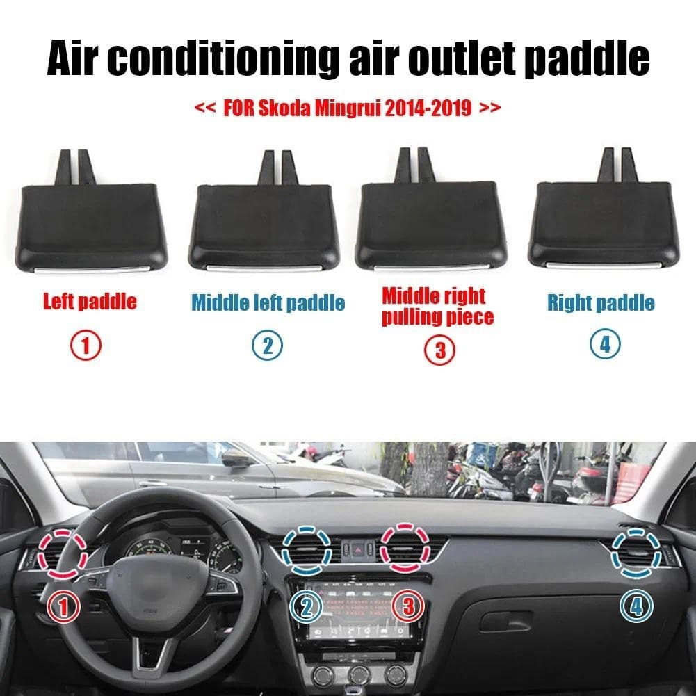Para Skoda Octavia Ar Condicionado Ventilação Alternar Peça De Saída Cartão Clipe Direção Do Vento Plectrum Botão Kit Re