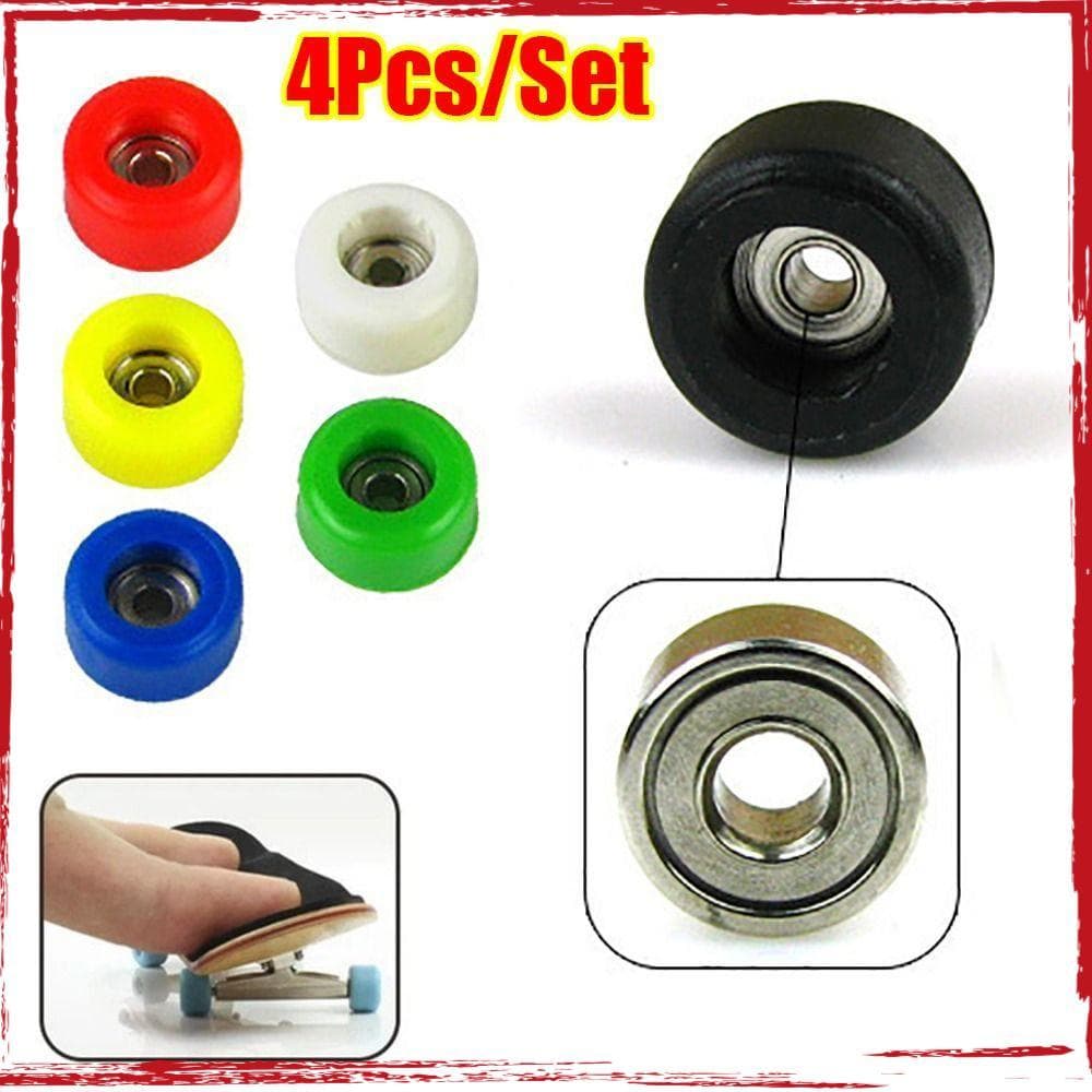 Roda De Rolamento 4 Unidades , Rodas Profissionais De Metal PU , Mini Acessório De Placa De Skate De Dedo