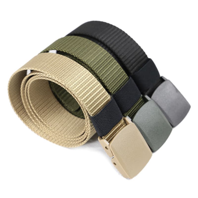 Cinto de lona esportivo de Nylon para proteção ao ar livre Cinto Casual masculino hipoalergênico Cinto tático