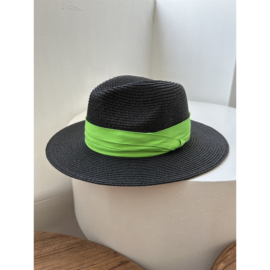 Verão dobrável preto plana aba larga masculino feminino aba larga chapéu de palha panamá chapéu de sol casal chapéu de p