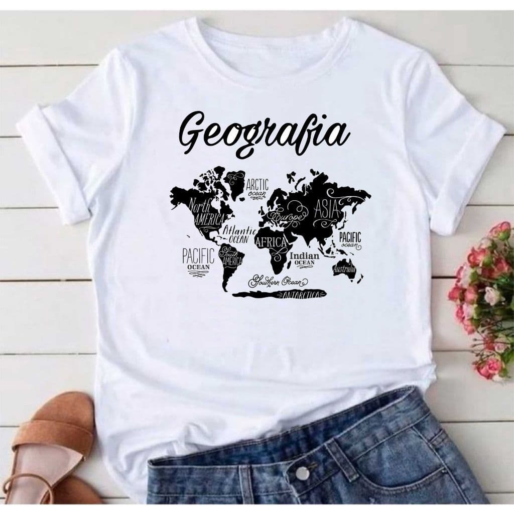 Camisa Geografia 86 T-Shirt Camiseta  Blusa  Unissex DR