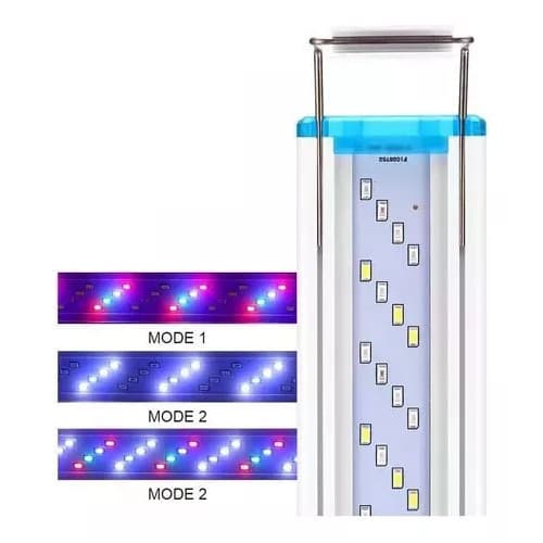 Luminária LED 3 Cores para Aquário Plantado 28-40cm Crescimento e Cores Vibrantes