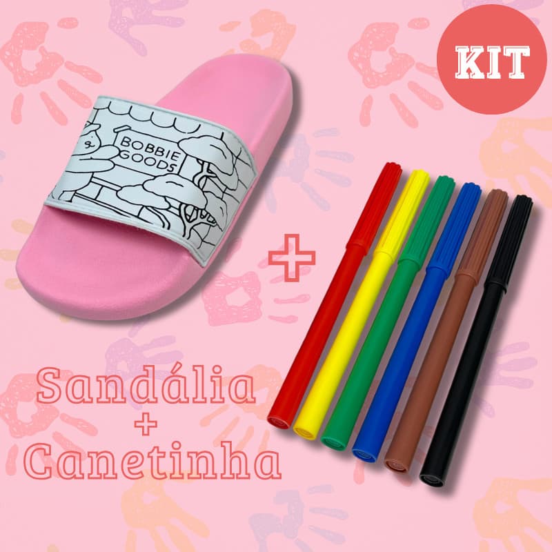 Kit Sandália Infantil Para Colorir Com Canetinhas Diversão Garantida Para Estimular A Criatividade