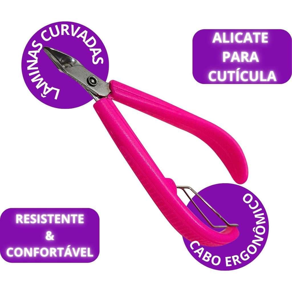 Alicate Cuticula Navy+ Care Profissonal Cabo Ergonômico Colorido Unidade