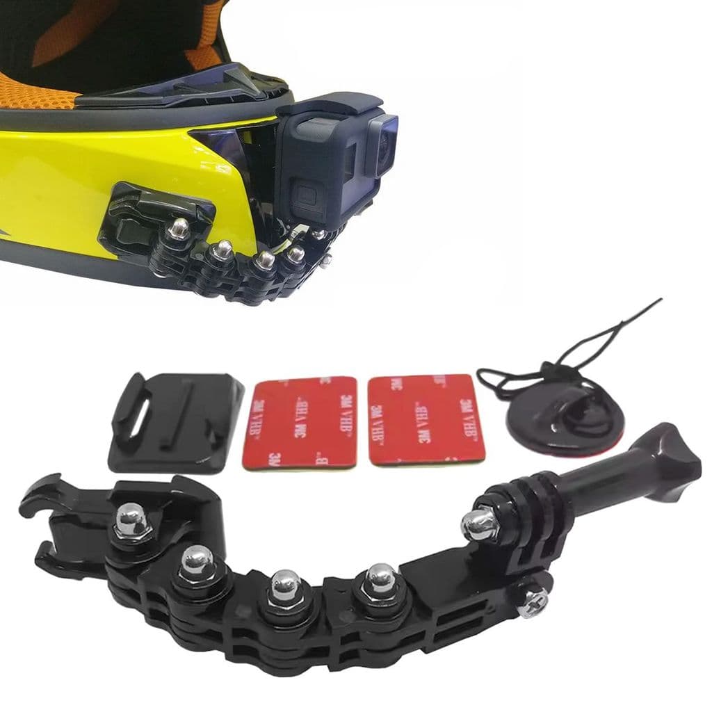 Kit Extensores de Queixo de Capacete de Câmeras GoPro e Similares