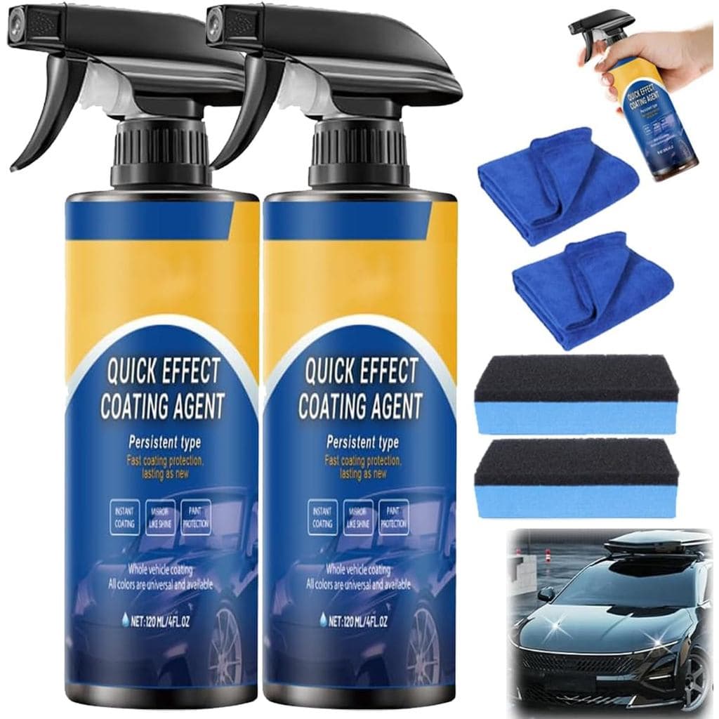 2PCS Spray de Revestimento para Carro, Agente de Revestimento de Efeito Rápido, Spray de Revestimento Avançado para Carr