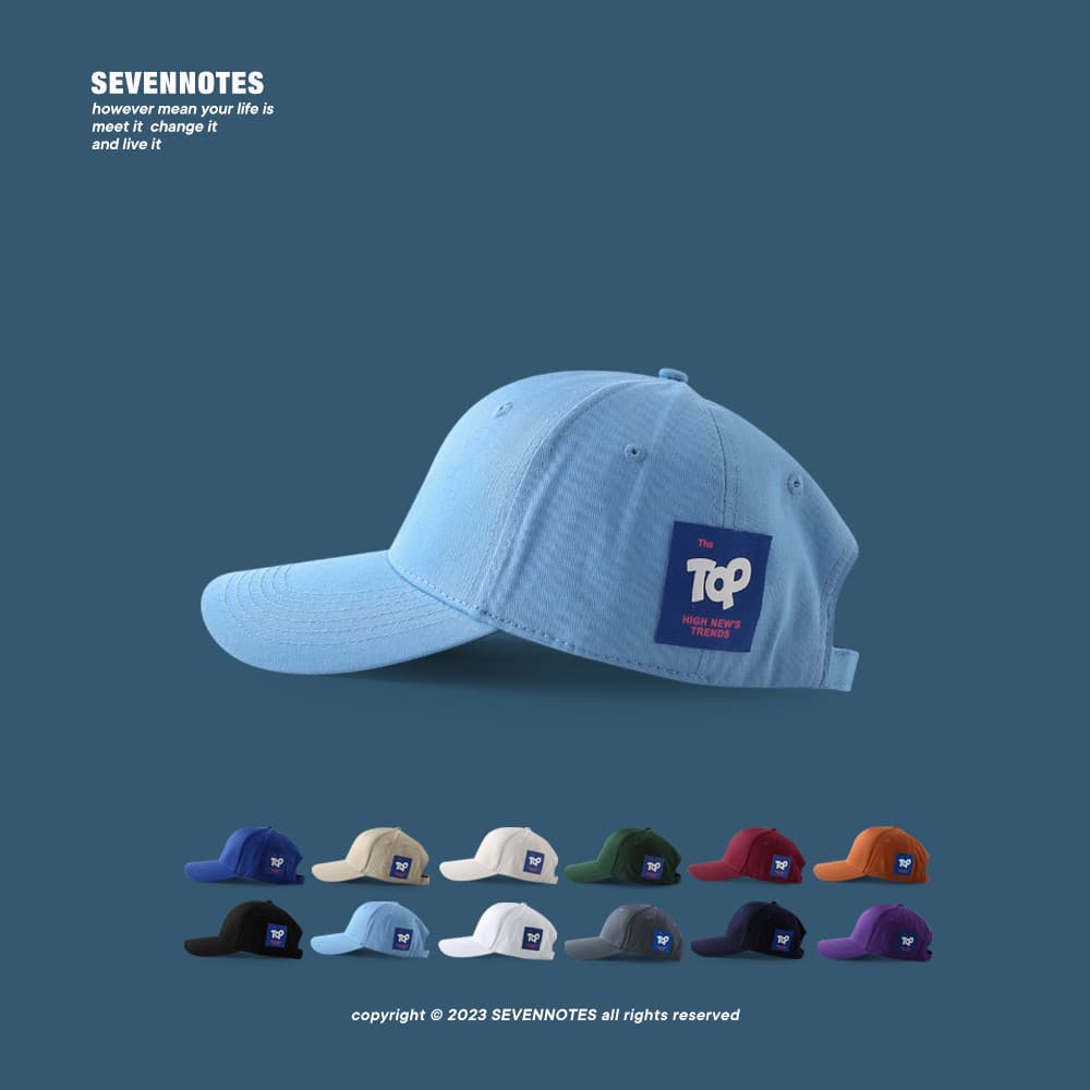 Boné etiquetado SEVENNOTES Circunferência da cabeça grande 9cm aba Extra longa mostrando rosto pequeno chapéu de beisebo