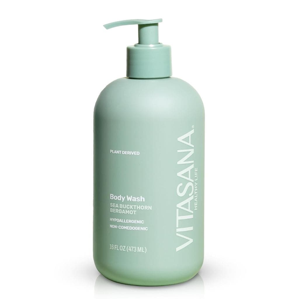Sabonete Líquido Natural para Pele Sensível, 16 oz – Aroma de Sea Buckthorn e Bergamota, 98,9% de Origem Vegetal, Verifi