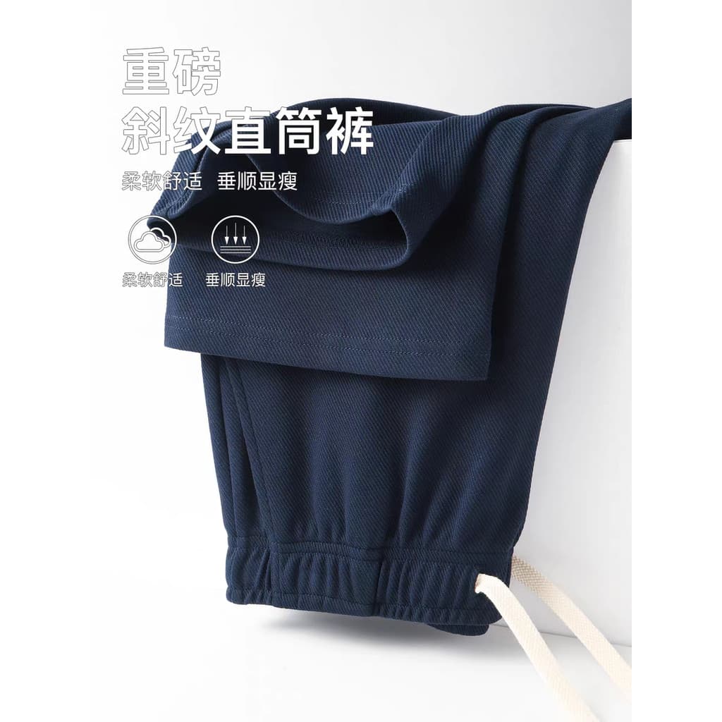 Verão novo estilo Drape calças retas masculinas soltas calças esportivas de perna larga moletom masculino All-Match mais