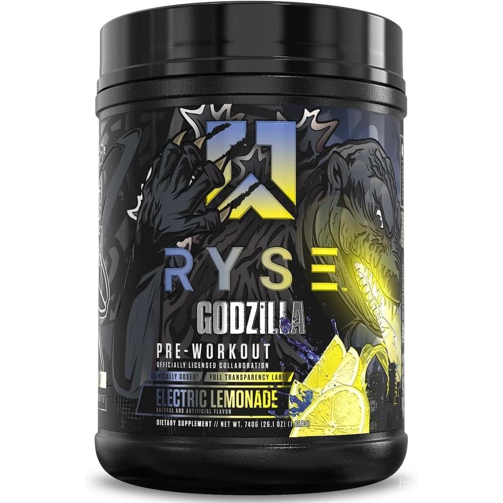 RYSE Godzilla X Noel Deyzel Pó Pré-Treino - Electric Lemonade - 400mg de Cafeína, Pré-Treino de Alta Estimulação para Ho