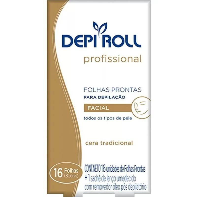 Folhas Depilatórias facial Tradicional Depiroll