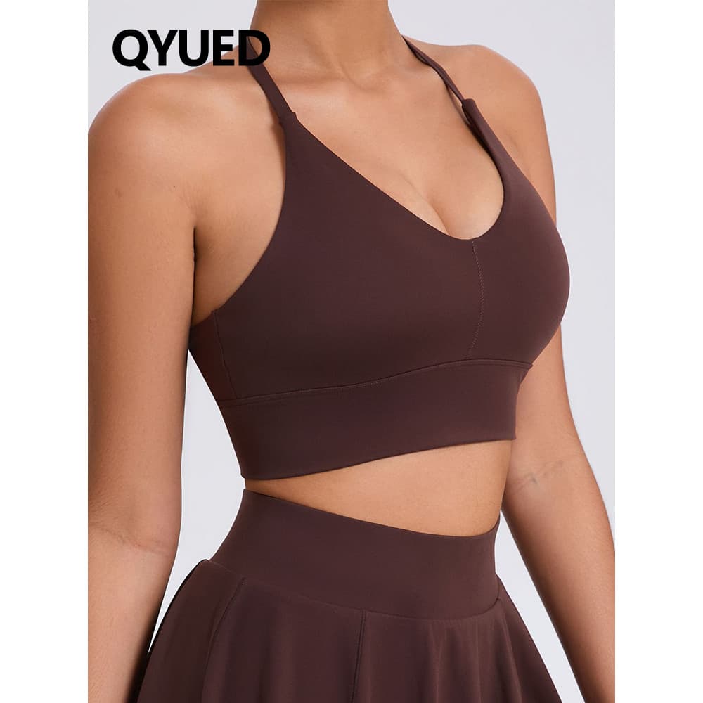 Europeu americano apertado Yoga alça de ombro ajustável roupa interior esportiva à prova de choque Pilates correndo ao a