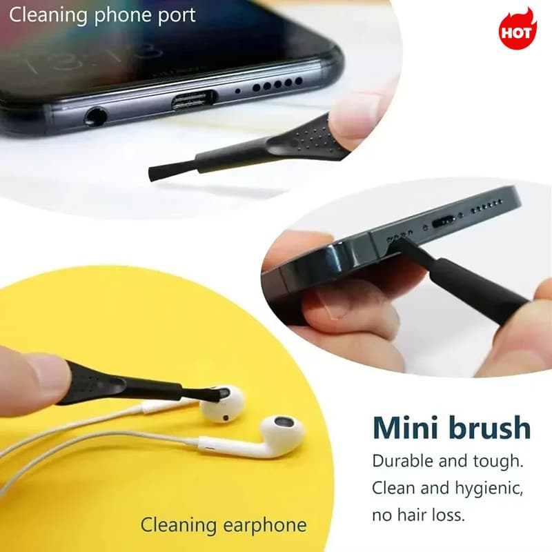 < LA > Conjunto De 14 Peças De Kit De Limpeza De Interface De Carregamento De Celular , Ferramenta Teclado De Computador