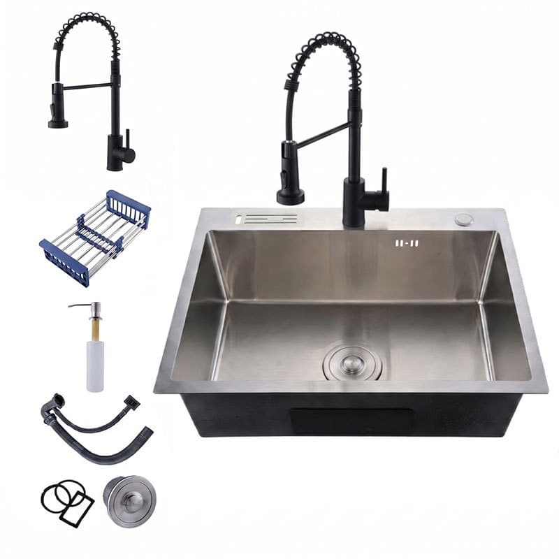 Cuba Gourmet Cozinha 60x45cm Com Porta-Facas Torneira Monocomando Retrátil 2 Modos Quente e Fria