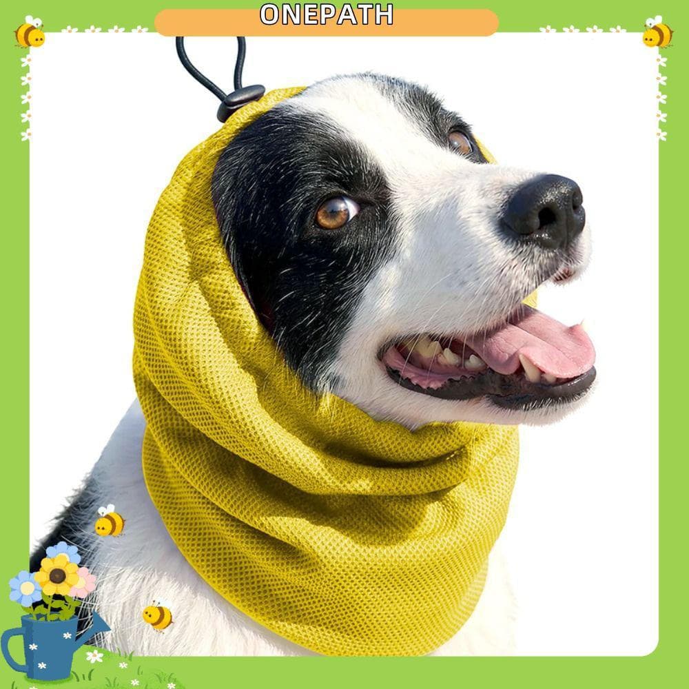 Protetores De Orelha Para Cães De Estimação , Capa De Cabeça De Resfriamento De Malha Elástica Respirável , Coleira Lavá