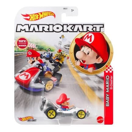 Hot Wheels Mario Kart Baby Mario B-dasher Grn12