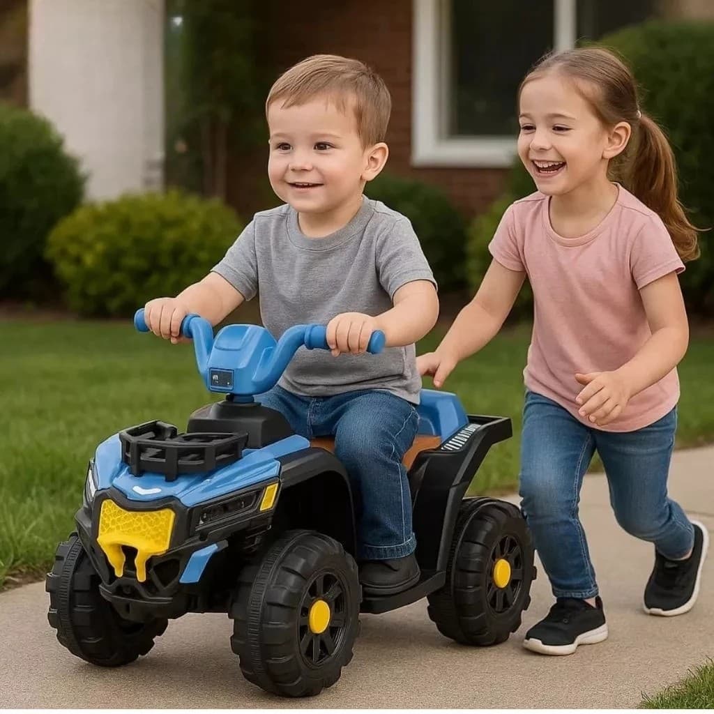 Mini Quadriciclo Elétrico Infantil Criança Passeio Acelerador Presente Menino Veiculo Motinha