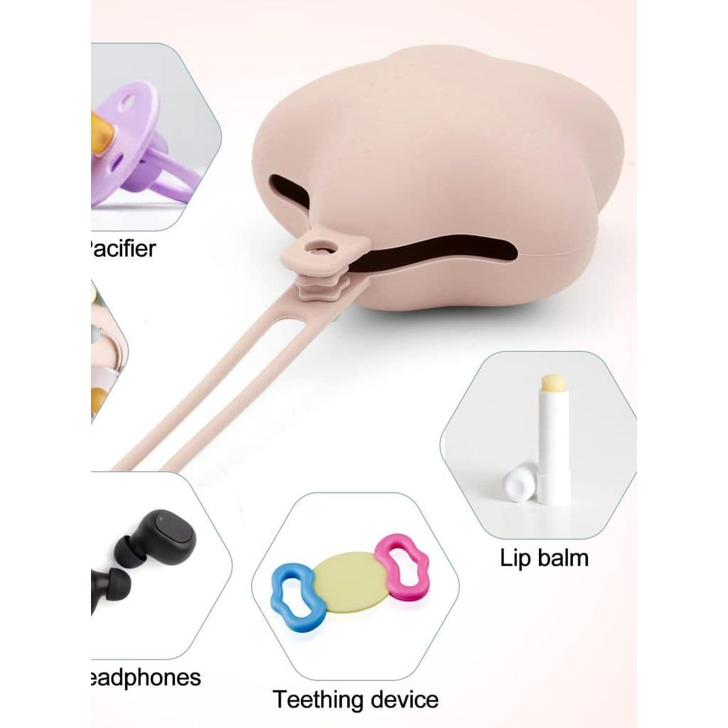 INS estilo fino Outing portátil caixa de armazenamento de silicone chupeta caixa de armazenamento de silicone bebê estre