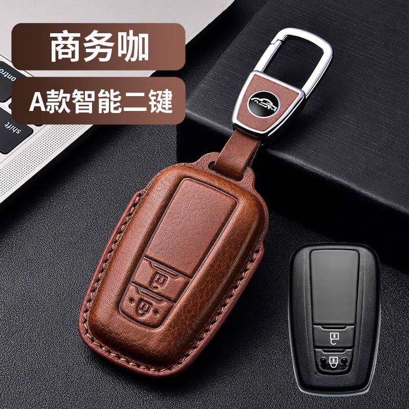 Dedicado Toyota rav4 rav4 chave capa de couro genuíno Henlanda CHR Willanda Yize carro controle remoto fivela protetora