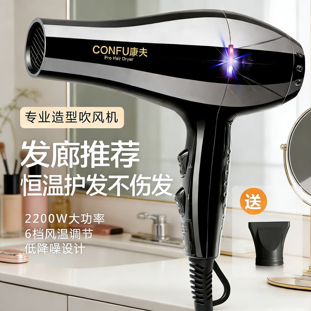 Conforto secador de cabelo doméstico de alta potência secador de cabelo quente e frio salão de beleza cabeleireiro dedic