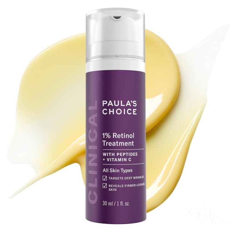 Paula'sChoice CLINICAL 1% Retinol Hidratante Facial com Peptídeos, Vitamina C e Extrato de Alcaçuz, Firmador Facial, Ant
