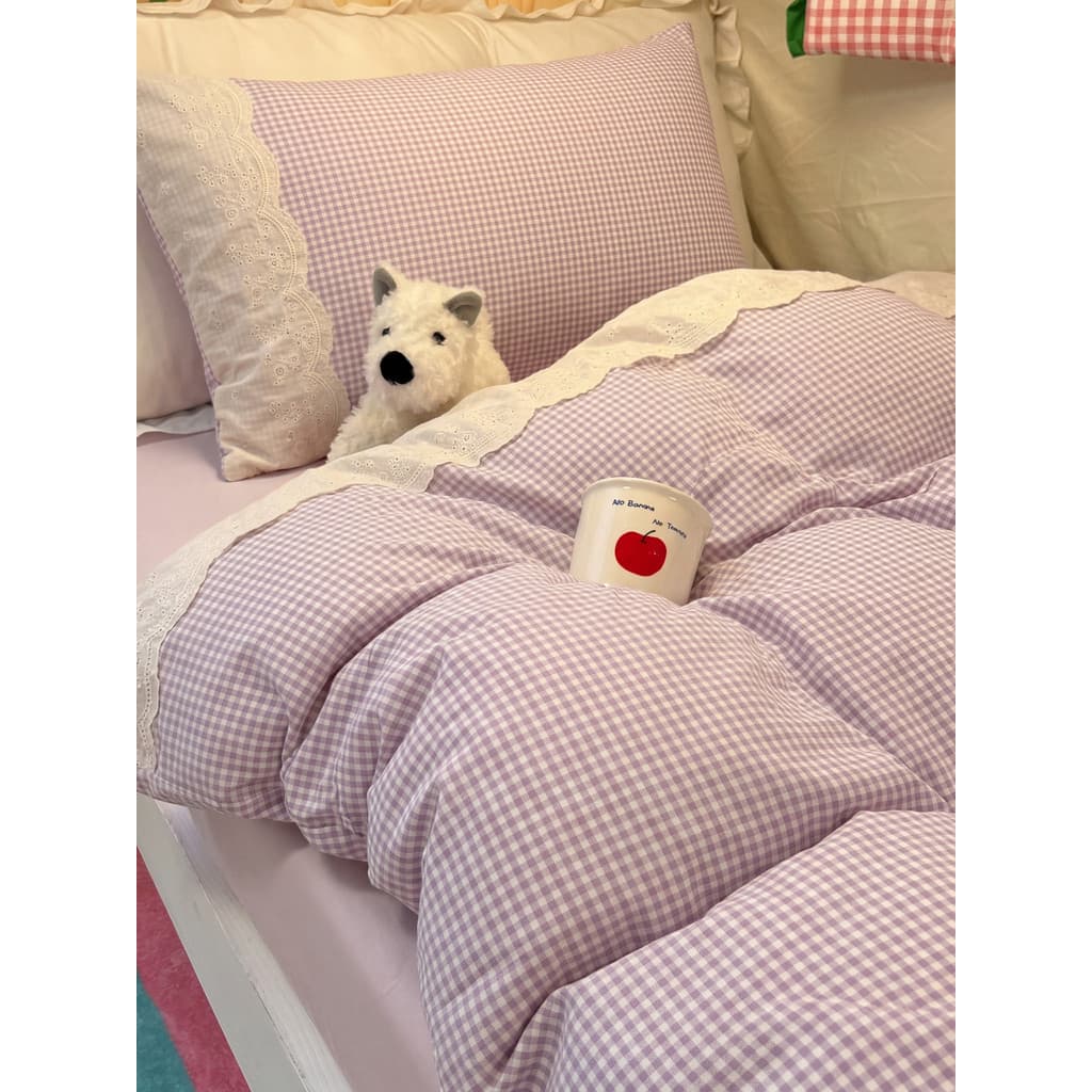 Super bonito estilo princesa dormitório estudantil capa de edredão única peça única 150x200 duplo 200x230 capa de edredã