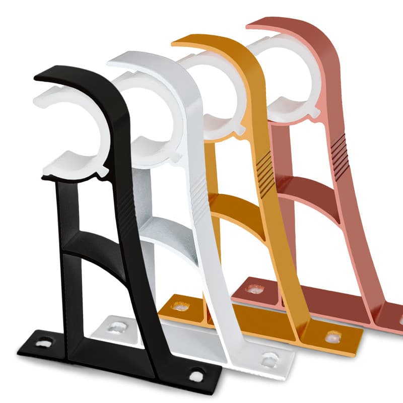 Suporte para varão de cortina, base de gancho para varão romano, acessórios de cortina em liga de alumínio, suporte de m